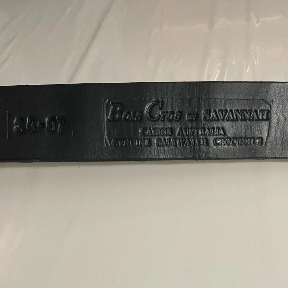 Boss Croc by Savannah Genuine Saltwater Crocodile Belt, Sz 34-87​, Vintage, NWOT